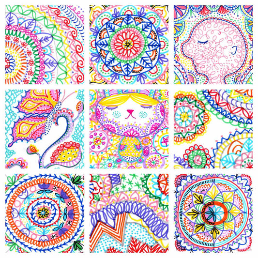 Mandala doodles by Alex Mitchell from the workshop Freehand Mandala Play Time.