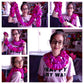 Alex Mitchell showing how to wear colorful and stylish soft lush fashion boa scarf in magenta, lilac, pink colors by Twinki-Winki.